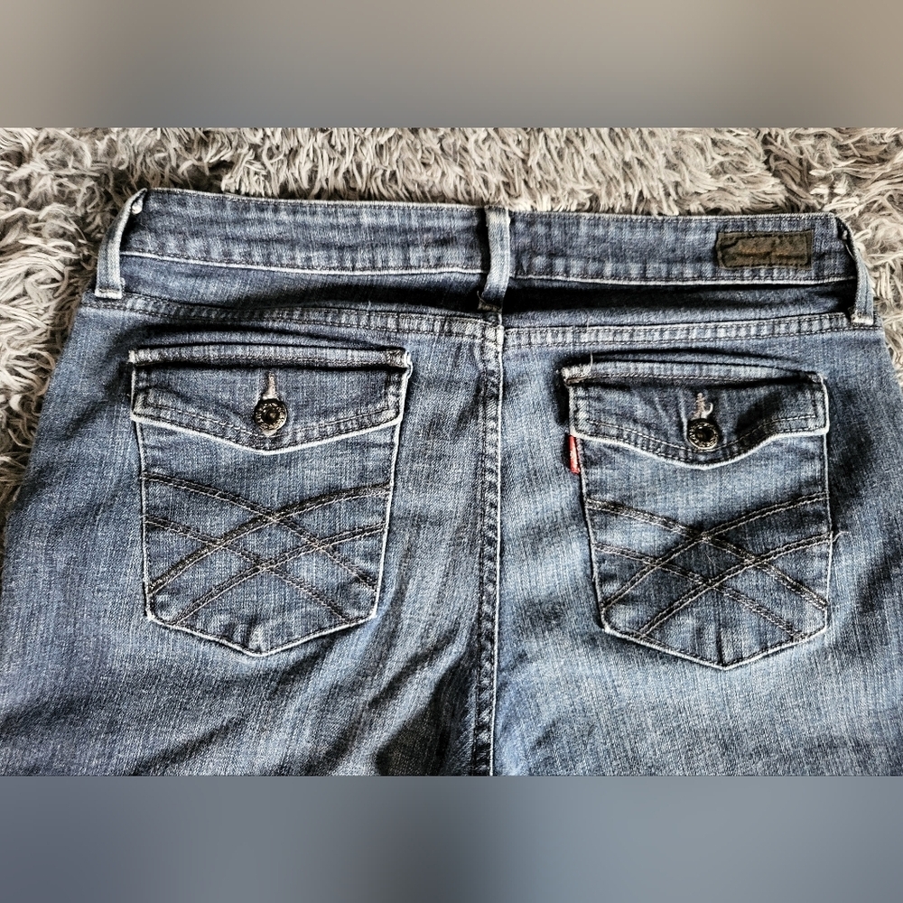 Levi's Womens Bootcut 545 Blue Denim Jeans With Flap Pockets - Size 14M - Picture 7 of 11